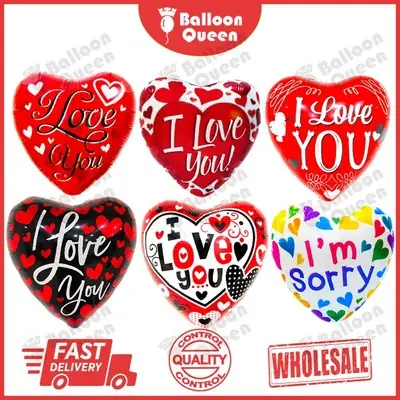 Foil Belon / Foil Balloon - I Love You / I'm sorry - 10 inch Love [Ready Stock]