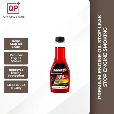 PREMIUM ENGINE OIL STOP LEAK STOP ENGINE SMOKING [MAG1 MADE IN USA] l MINYAK ENJIN l 防漏机油