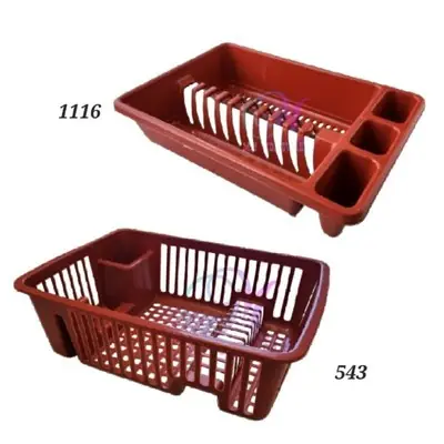Rak Pinggan Plastik Plastic Single Layer Dish Drainer