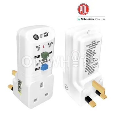PDL ELIMIT 1951 13A 10mA 0.01 Plug-in RCD ELCB Adaptor with SIRIM (By SCHNEIDER ELECTRIC)