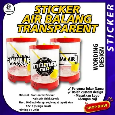 Sticker Air Balang Font 12 in X 6 Kalis