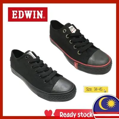 KASUT SEKOLAH EDWIN(EW 2189)[Size 34-45] (EW 2039)[Size 34-45] KASUT SEKOLAH HITAM EDWIN ORIGINAL asal