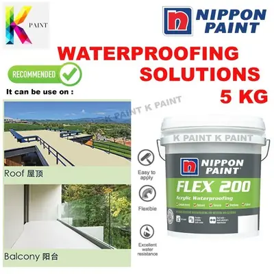 5KG NIPPON Paint FLEX 200 Arcylic Waterproofing