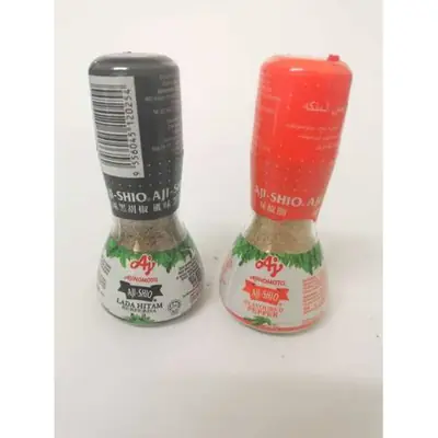 Aji Shio Lada Hitam Lada Putih Black Pepper Pepper 45g