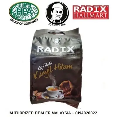Kopi Radix Kunyit Hitam New Terlaris Black Tumeric Hpa