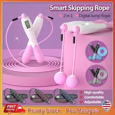 Skipping Rope Jump Rope Tali Skipping Dewasa Berat Badan Sukan Melangkau Pelajar Kanan Sekolah