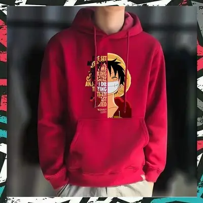 One Piece Hoodie Luffy Gear 4 Jacket Unisex Casual Hooded Coat Japanese Anime Cosplay Sweater