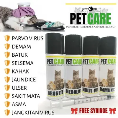 3 Produk untuk Penyakit Parvo Fip Atau Jaundice Kucing Immune Booster Vitamin Booster Susu Nadely