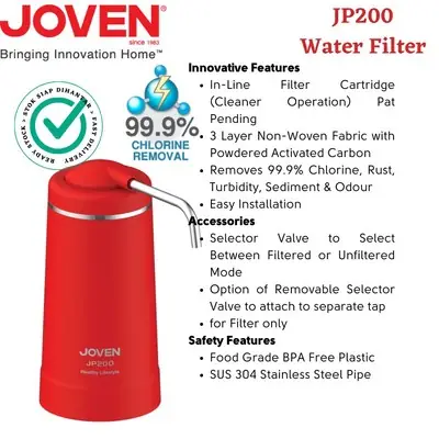 Panasonic Water Filter Penapis Air Joven JP200 Water Purifier Water Filter Penapis Air