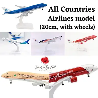 Aircraft Model Airplane Model Die Cast Metal with Stand Model Kapal Terbangke7007