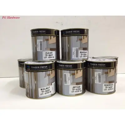 Skk Timber Fresh Wood Varnish 5 Liter Shellac Wood Stain Syelek Kayu Berkilat Cat Kayu Timber