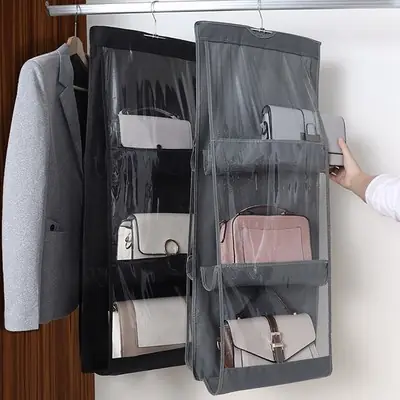 Home Living Supplies Transparent Closet 16 Pockets Door Wardrobe Hanging Organizer Bag Shoe Rack