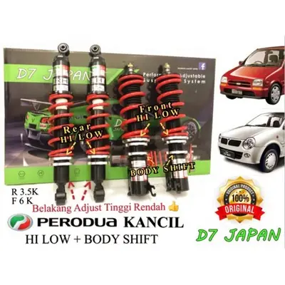 Perodua Kancil D7 Japan Hi Low Adjustable Absorber Set
