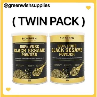 Biogreen 100 Pure Black Sesame Powder Minuman Serbuk Bijian Hitam 300g