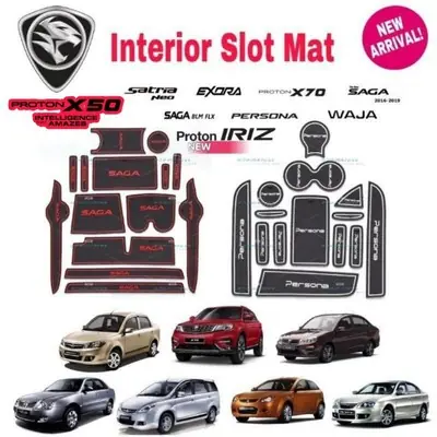 Proton Waja Interior Slot Mat Storage Tank Mat