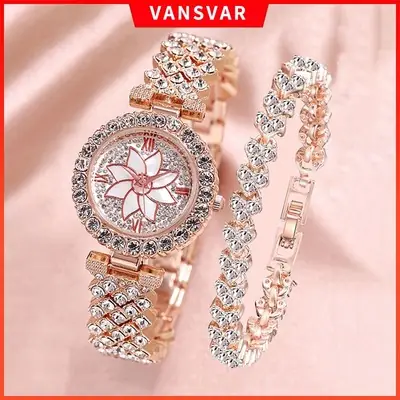 Jam Gelang Tangan Jenis Wanita Jam Tangan Kuarza Personaliti Rangkaian Merah Jepuninsjam Tangan