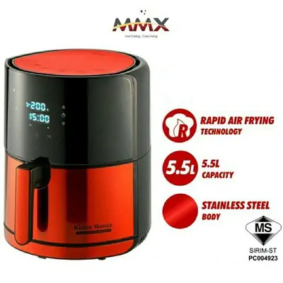 Kelen Munoz Air Fryer XL Plus Flat Basket Red 54l Kmaf4sstmr 3PRN
