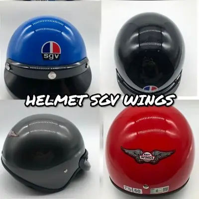Ready Stock Sgv New Wing Helmet Baru Half Helmet Helmet Setengah
