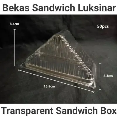 Toli Sandwich Tl 64l Container Bekas Sandwich 50pcs