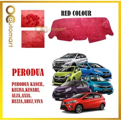 Customized Dashboard Cover Fur Bulu Pink Colour for Perodua Car Model