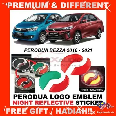 Readystock Axia Perodua Logo Sticker Reflective with Steering 3m Ultra Thin