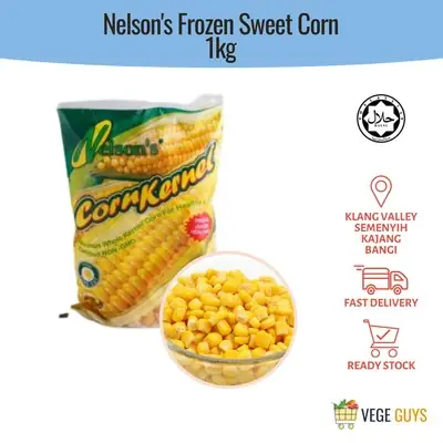 Nelsons Frozen Sweet Corn 1kg