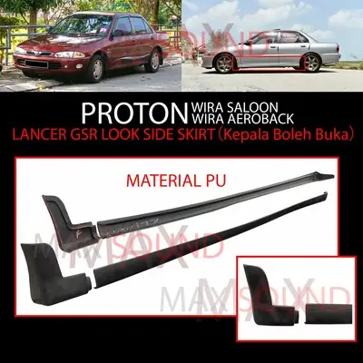 Proton Wira Saloon Sedan Aeroback Lancer Gsr Side Door Lower Skirt Skirting Bodykit Body Kit