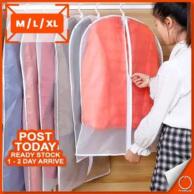 Dustproof Cloth Cover Bags Transparent Wardrobe Storage Bag Dust Cover Clothes Protector Garment