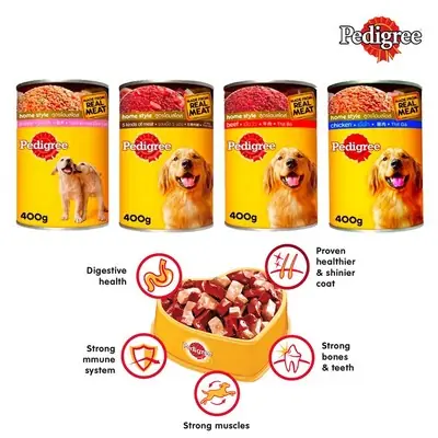 Pedigree Brand Dog Food with Variety Meat 400g