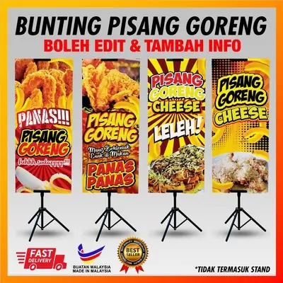 Hot Item Banting 2x3 Goreng Pisang Cheese Readymade Design
