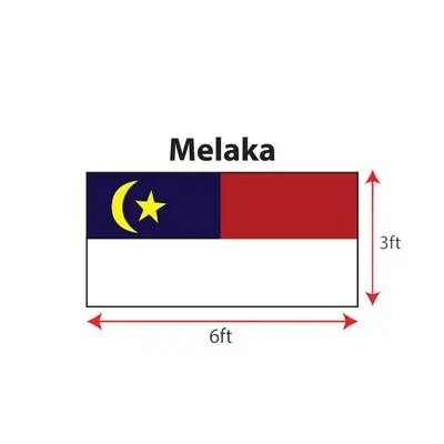 Melaka Flag Bendera Melaka 3x6