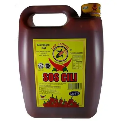 Sos Cili Cap Jagung 4kg untuk Buat Burger dan Bihun Sup Pilihan Kedai Makan di Utara
