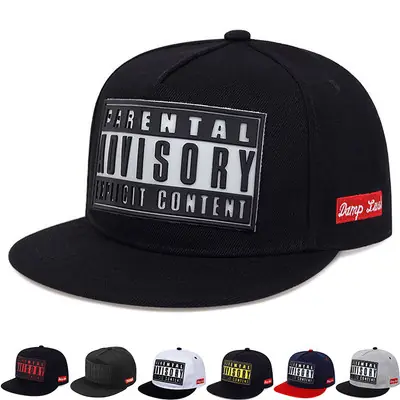 Parental Advisory Explicit Content Embroidery Snapback Hat Mens Fashion Hats