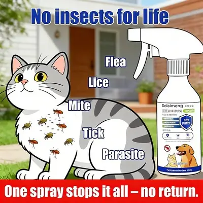 Spray Kutu Hama Kucing Dibuat Oleh Bahan Neutral Bukan Racun 500ml