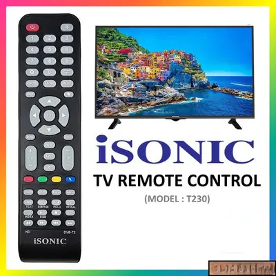 Ready Stock Isonic LED TV Remote Control Dvb T2 Original Bubble Wrapping