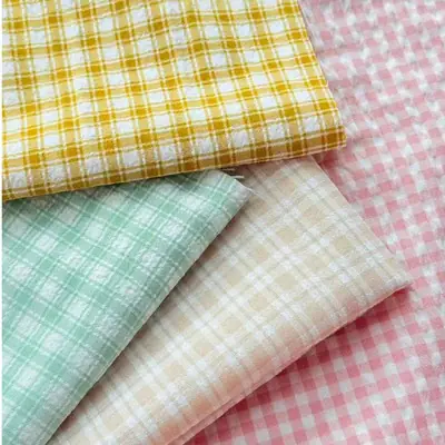 Bubble Lattice Skin Friendly Fabric 2021 Summer New Style Puff Sleeve Ruffled Folds Slim Black and
