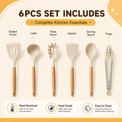 Barangan Dapur Knife 12 Pcs Silicone Cooking Set Cooking Tools Kitchen Utensil Set Senduk Masak