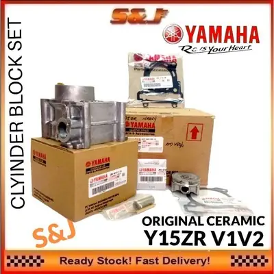 100 Original Yamaha Y15 Fz Blok 57mm Full Set Block Ceramic Include Pistongasketpin Clip Ring