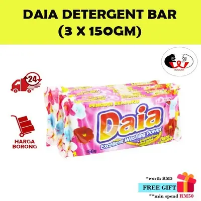 Daia Bar Detegent Daia Sabun Buku 150g