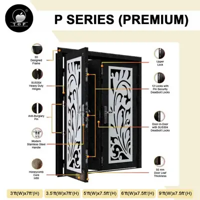 Hot Sales Golden Top Security Door