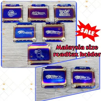 Titanium Plate Roadtax Holder for Malaysia Style Roadtax Axia Myvi Alza Wira Kelisa Bezza City