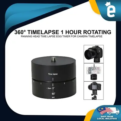 360 Timelapse 2 Hour Rotating Pan Ning Head Time Lapse Egg Timer for Gopro Action Camera