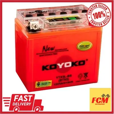 Koyoko g2 SIRIM Brand Battery Bateri YT6B Nano Gel for Honda RS150R RS150 Rs 150