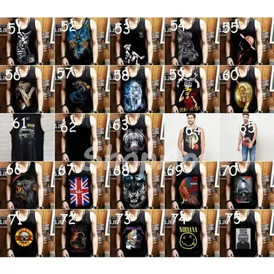 Harley Davidson Men's Singlets Sleeveless Shirts Lekbong Men's Shirts Men's Shirts