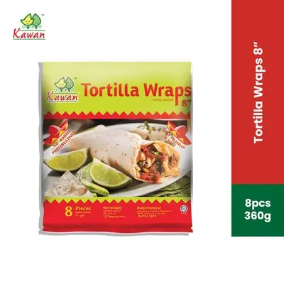 Best Selling Kawan Brand Roti Wraps 9 Inchi 6pcspkt360gmpkt