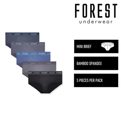 Seluar Dalam Lelaki Seluar Pendek Forest Underwear Mini Brief 3 Pieces Assorted Colour Fub1035m