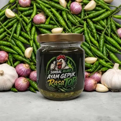 Sambal Gepuk Carolina Reaper Hijau Tomat Geprek Dapur Bamang 200gram