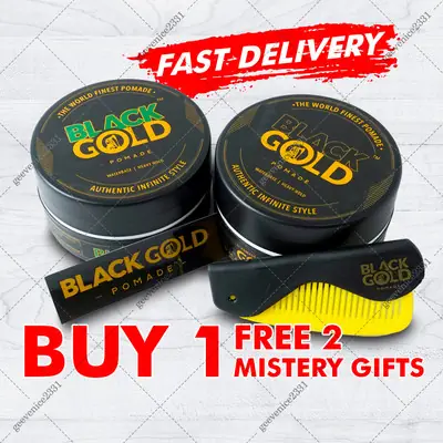 2 Freegift Free Sikat Lipat Black Gold Pomade 150g