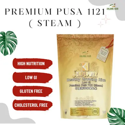 Sunflower Healthy Growing Rice Premium Basmathi Pusa 1121 Steam 2kg