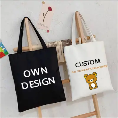 Custom Name Tote Bag Black Tote Bag